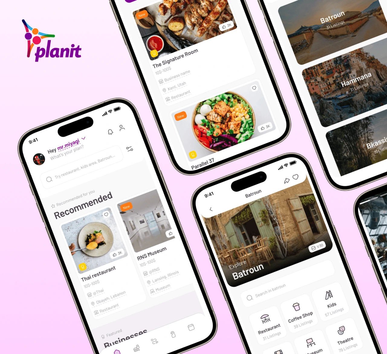 Planit lifestyle travel app powered by AppLogiQ's innovative technology